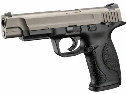 Tokyo Marui Takina's Handgun GBB, šedý závěr a černý rám, levá strana