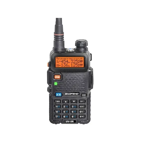 Vysílačka Baofeng UV-5R 8 W VHF/UHF – černá, čelní pohled