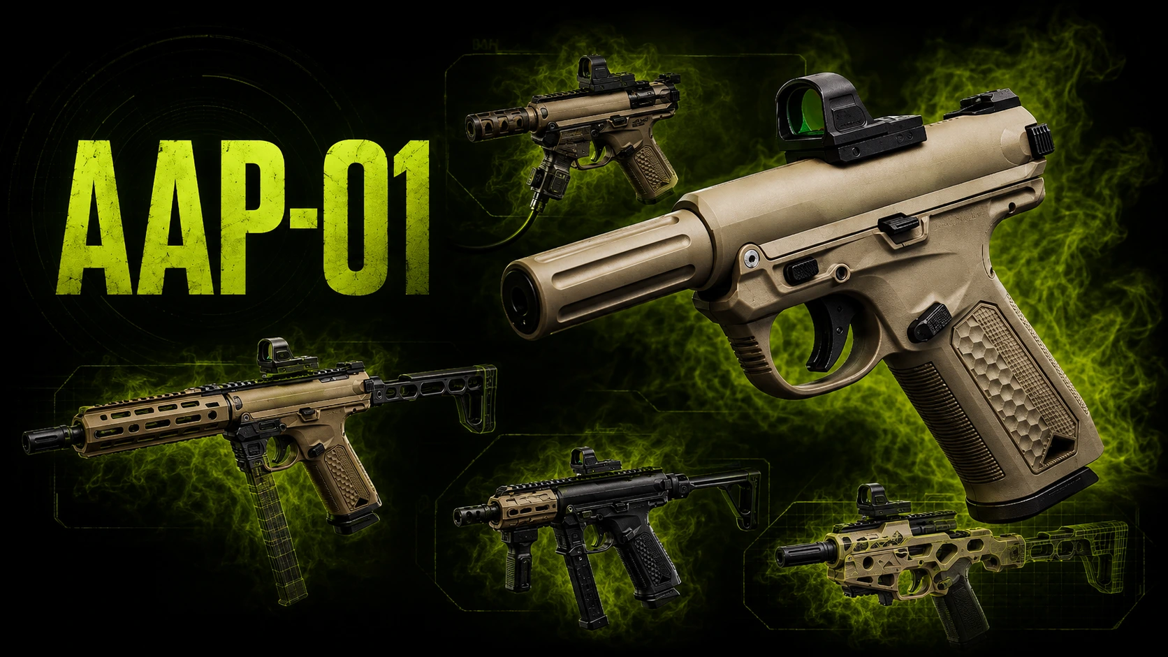Action Army AAP-01 a různé možnosti přestavby na HPA, PCC a carbine