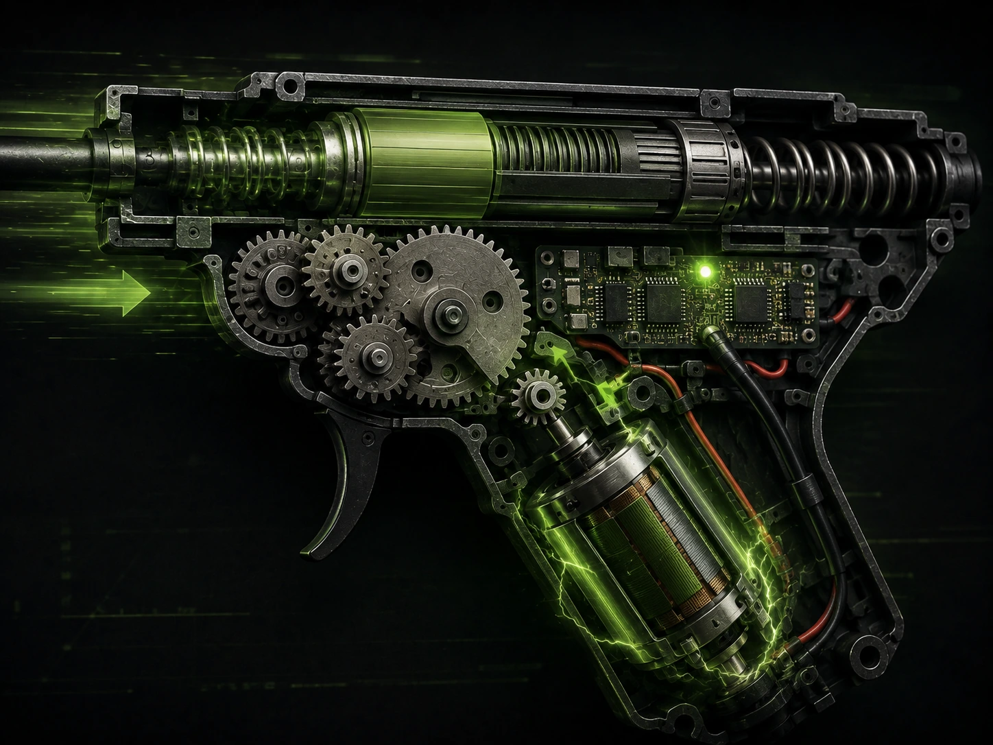 Active Brake v airsoftové AEG – elektronické brzdění motoru a převodové soustavy
