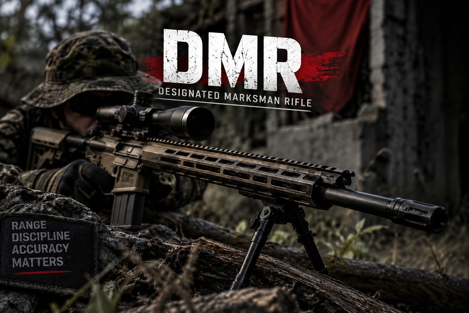 Airsoftová DMR puška Designated Marksman Rifle