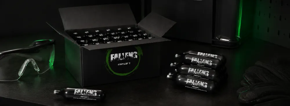 Bezpečné skladování CO₂ bombiček 12g FALLENS AIRSOFT v suchu a mimo teplo